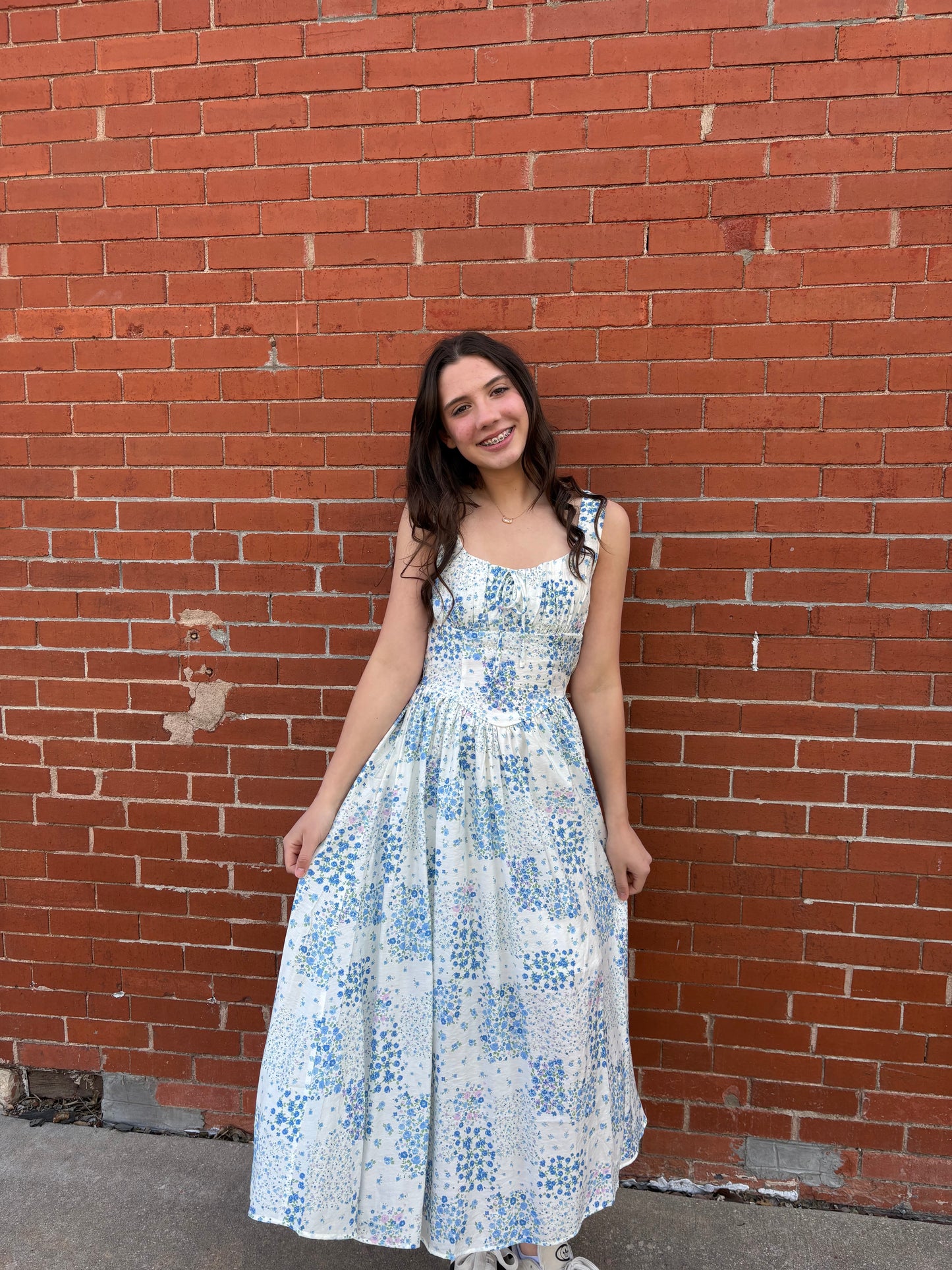 Floral Corset Midi Dress