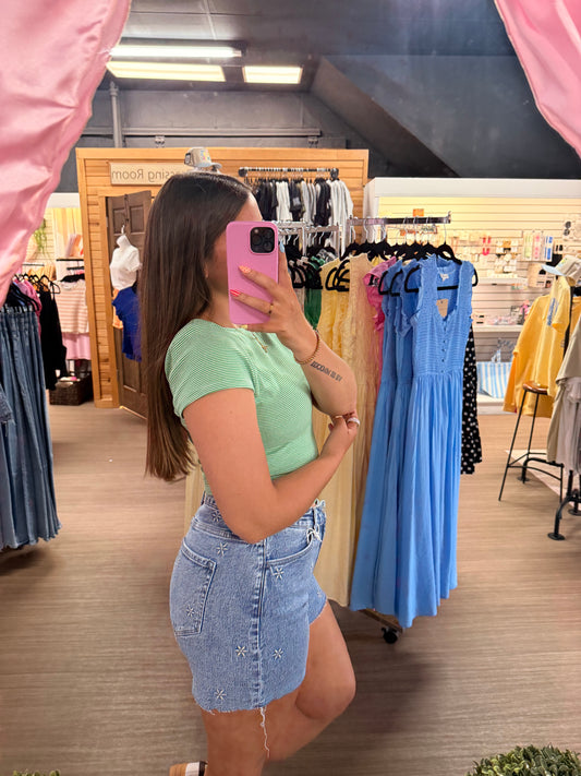 Daisy Denim Shorts