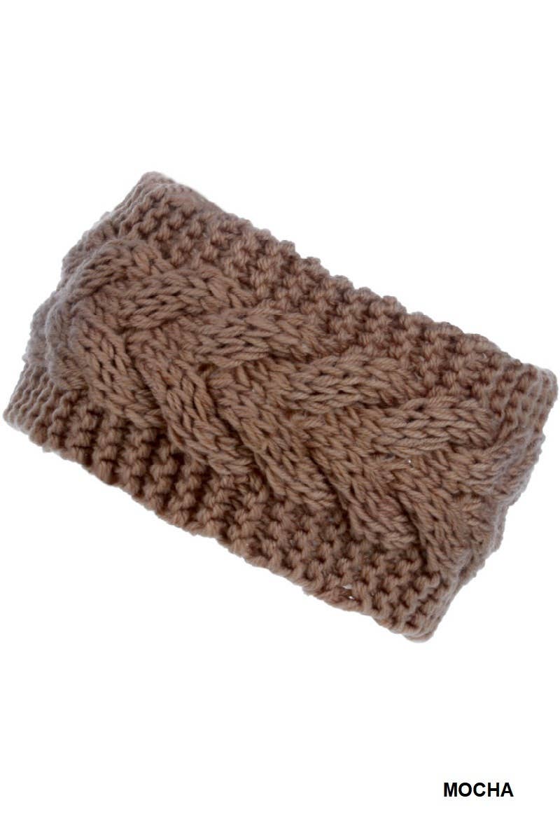 Cable Knitted Headband Warmer