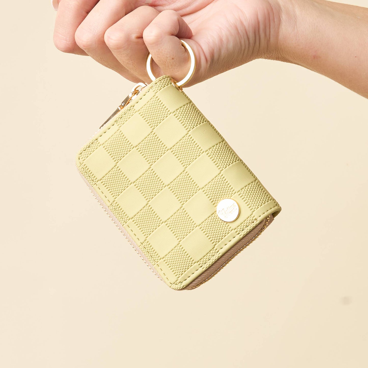 Zip Around Wallet-Green Check