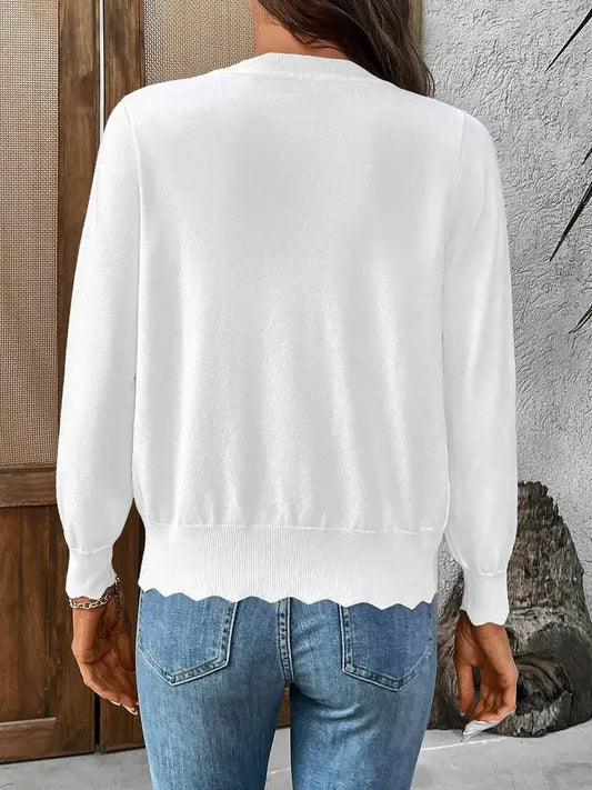 Scalloped Edge Cardigan