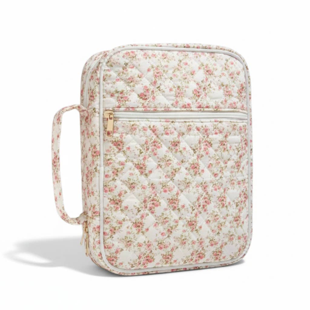Pink Quilted Bible Bag