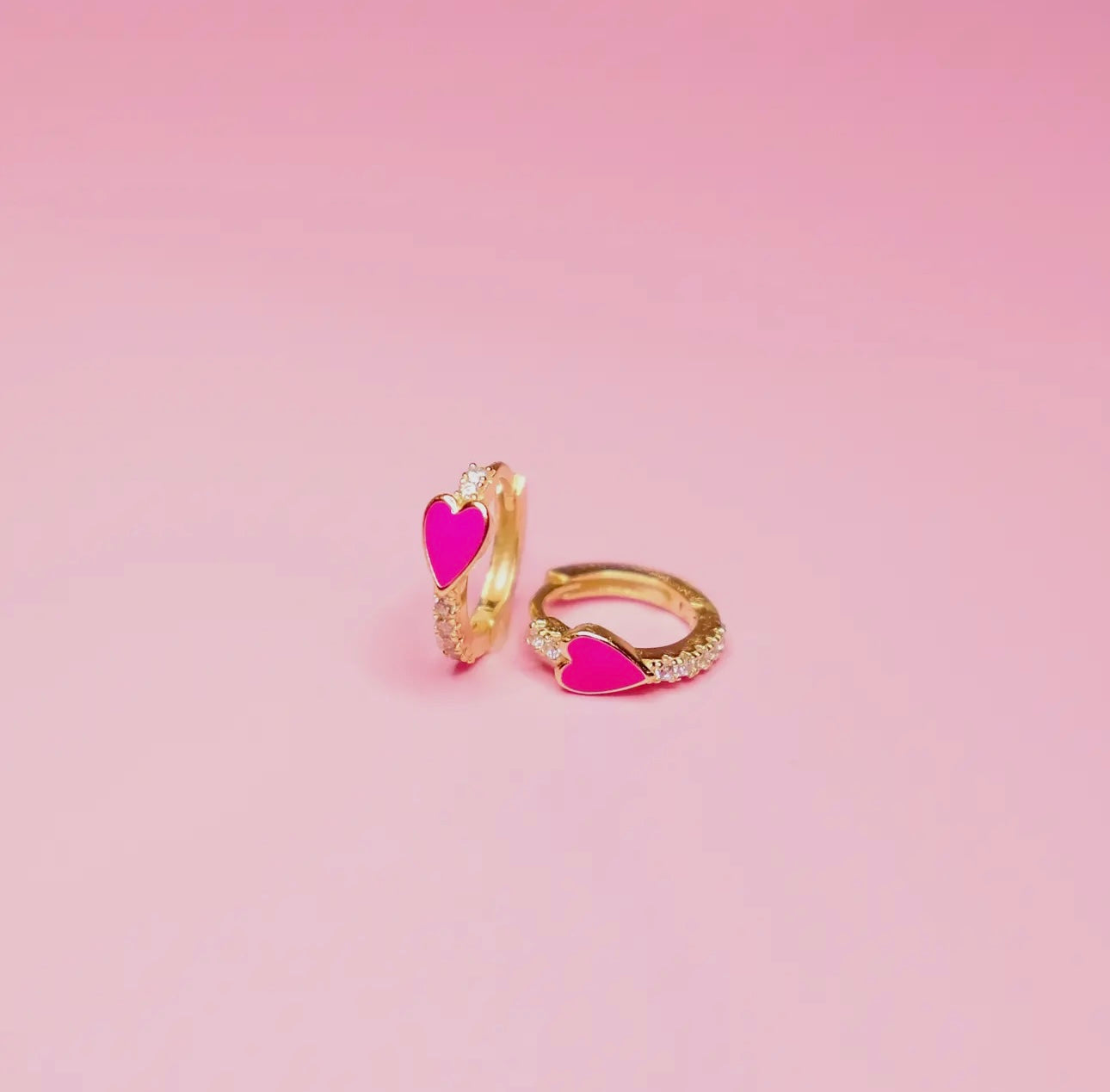 Heart hoop earrings