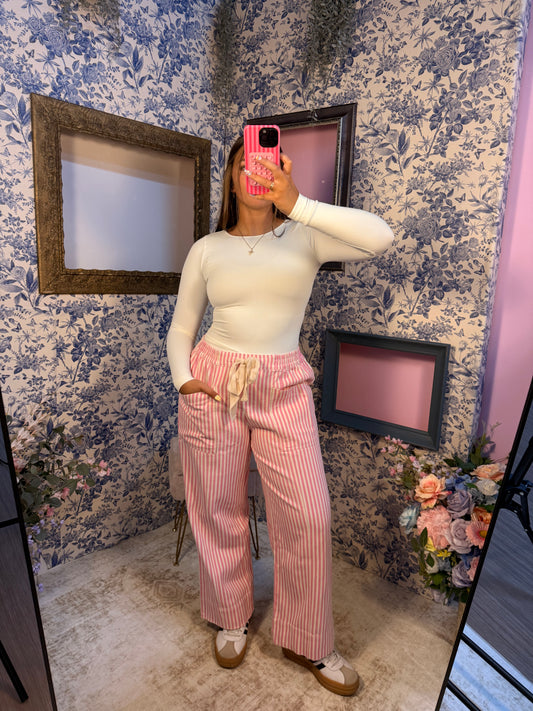 Pink Stripe Pants