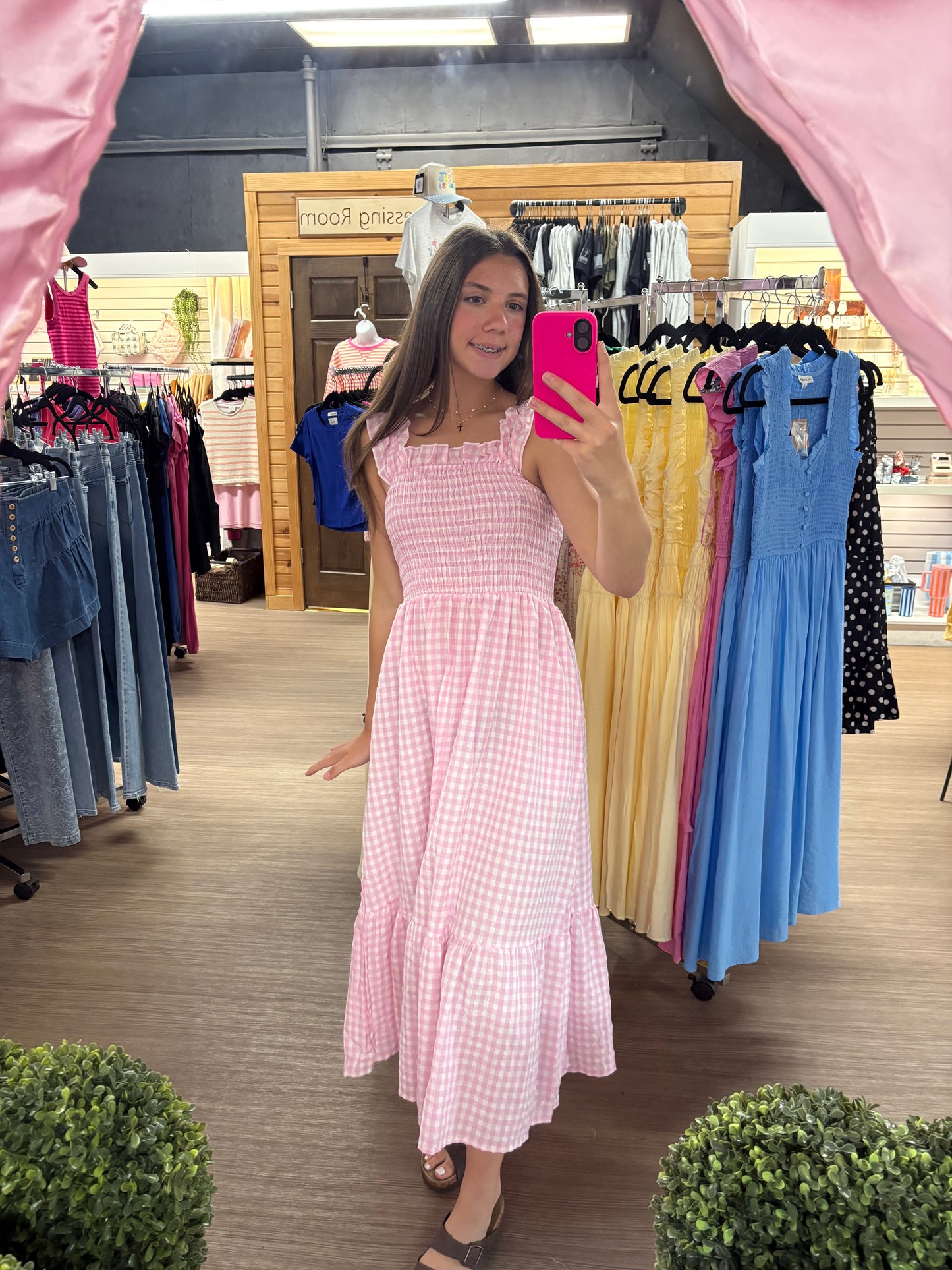 Gingham Maxi Dress