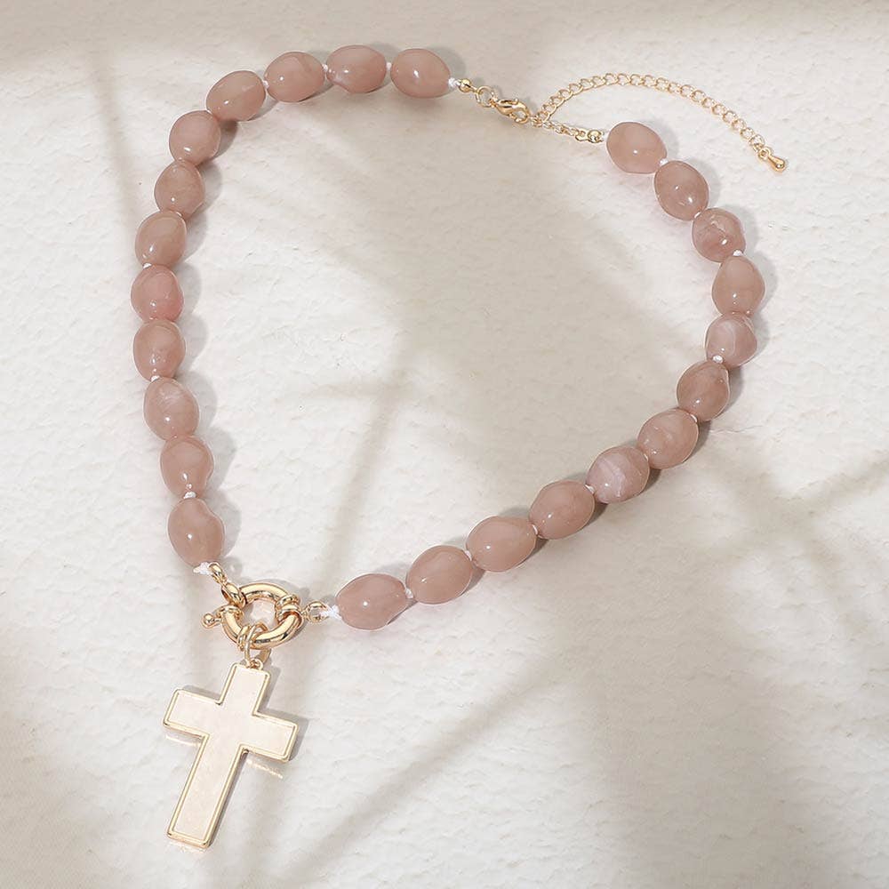 Cross Beaded Necklace