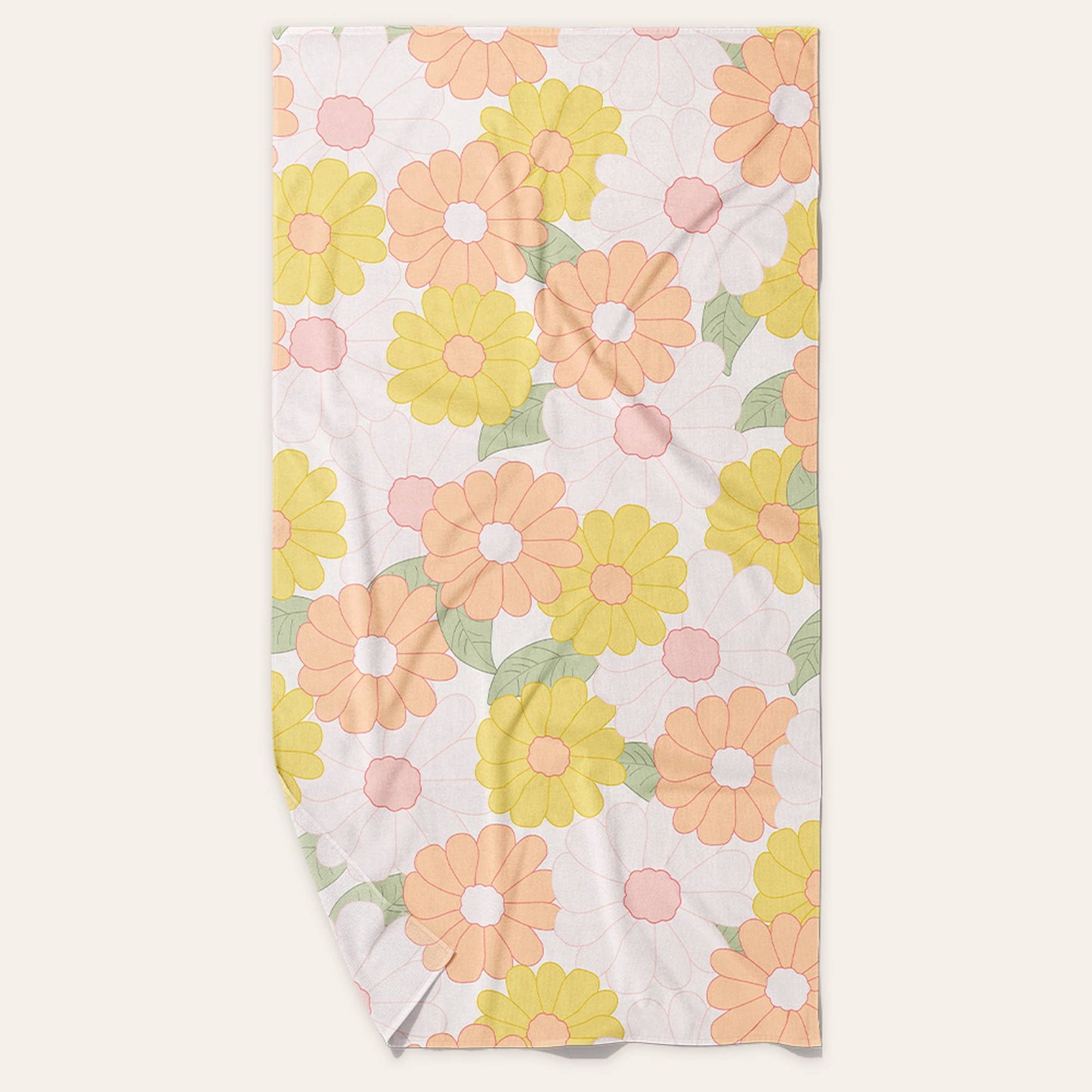 XL Beach Towel-Daisy Peach