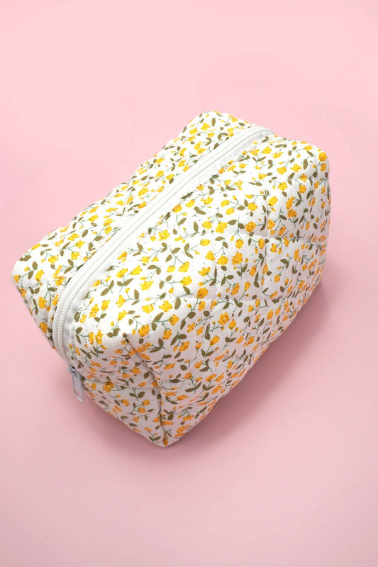 Quilted Floral Pouch