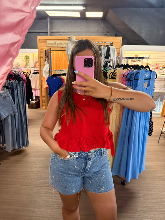 Tie Ruffled Top