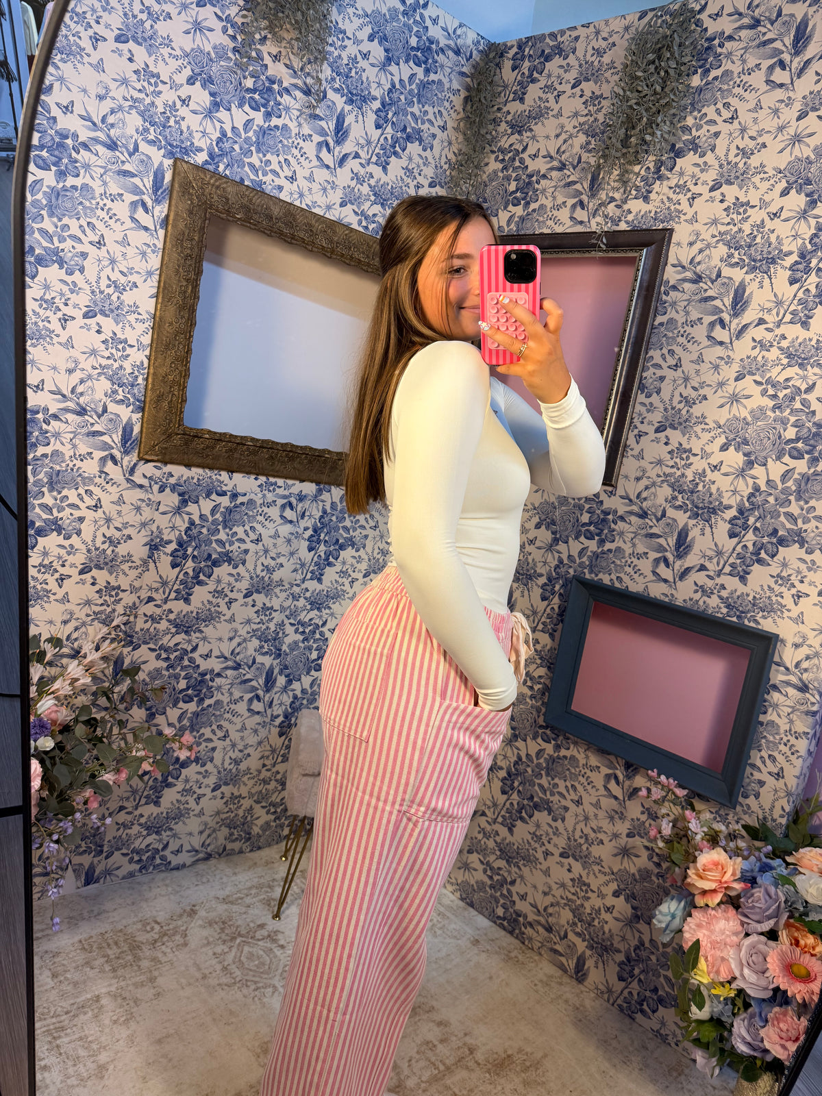 Pink Stripe Pants