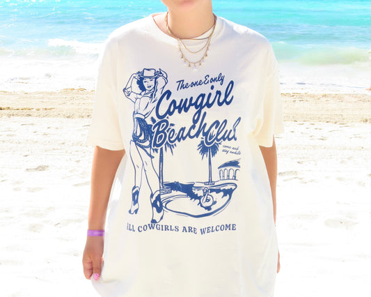 Cowgirl beach club tee