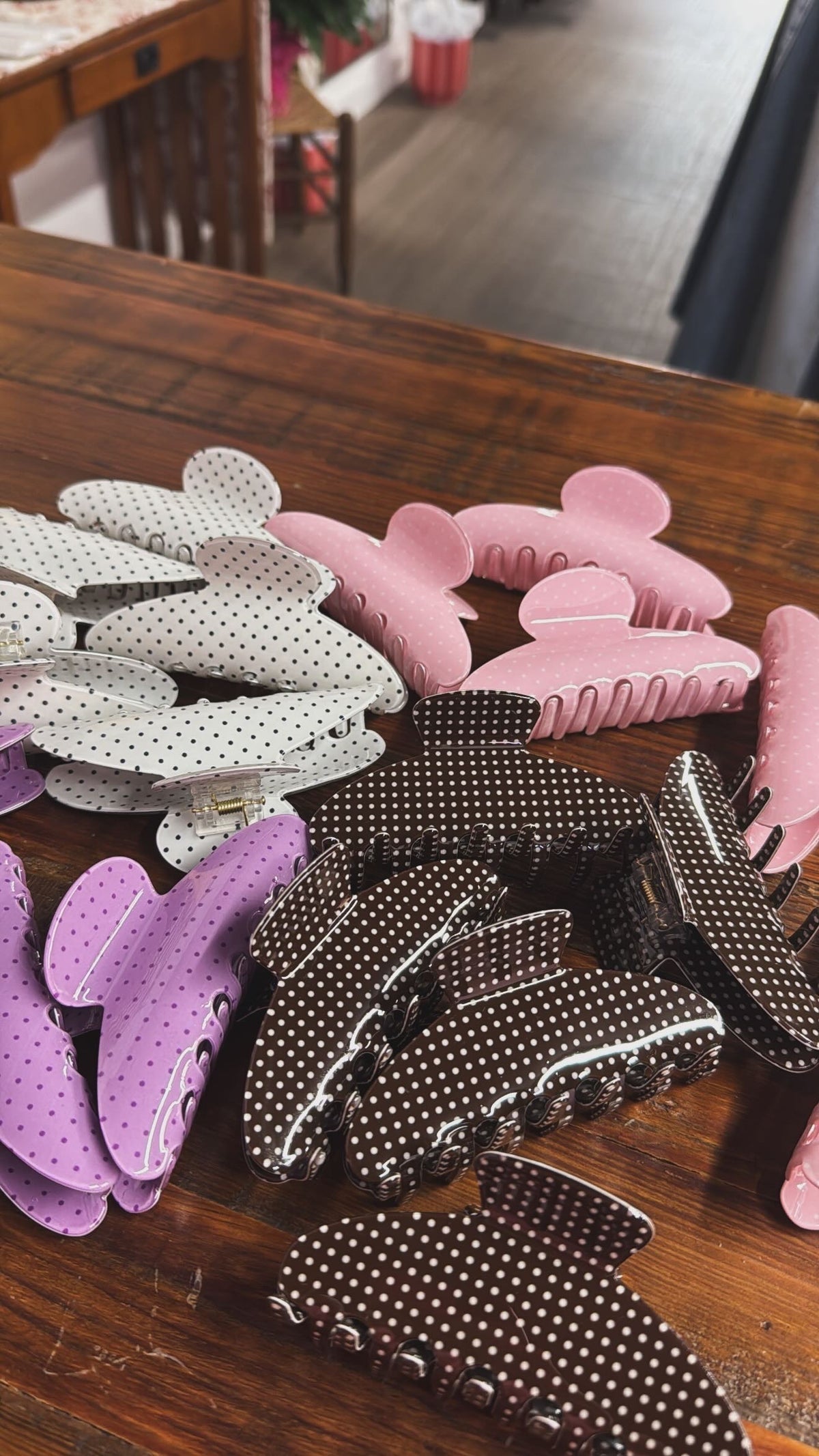 Mini Polka Dot Claw Clip