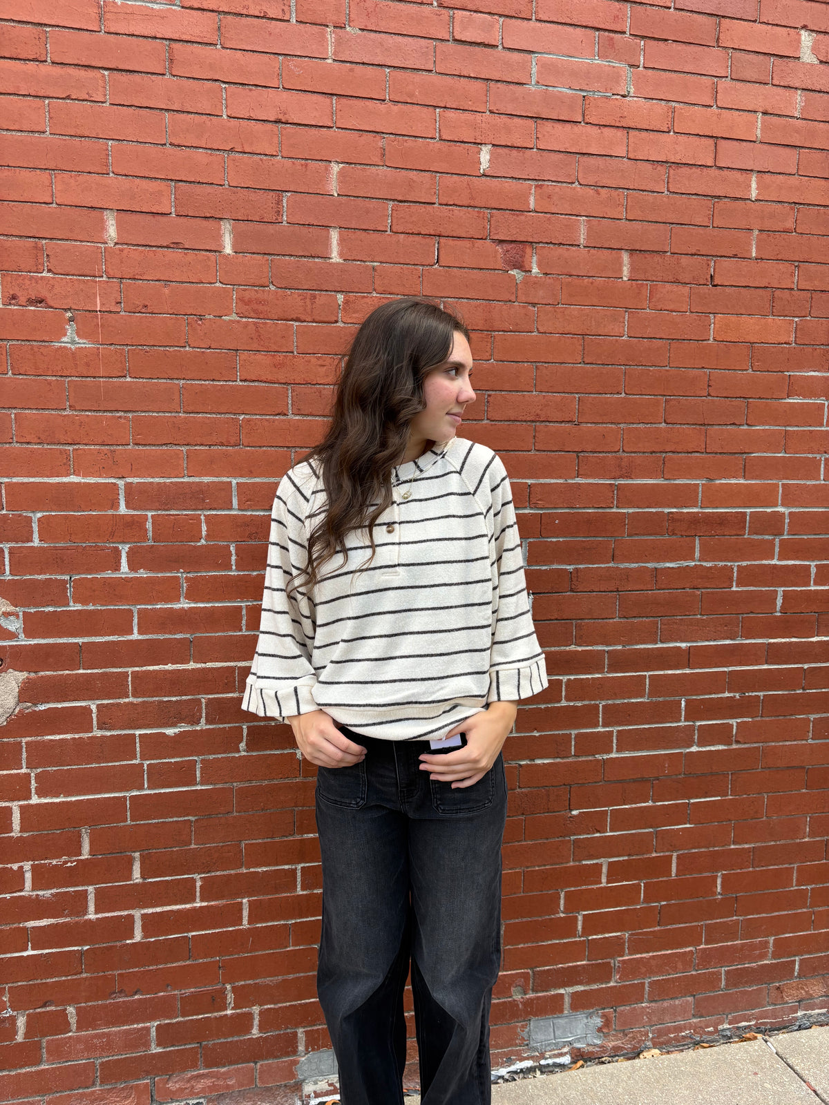 Stripe Henley Top
