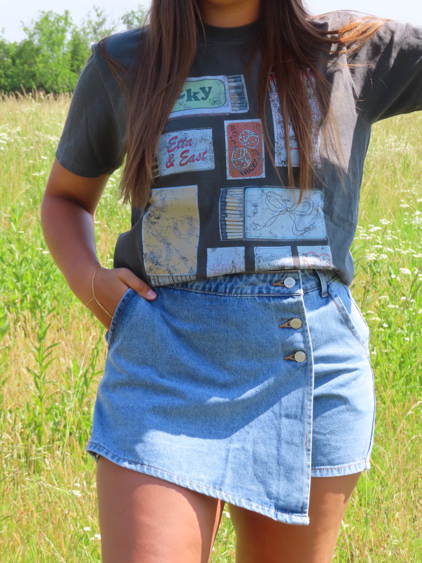 Denim Skort