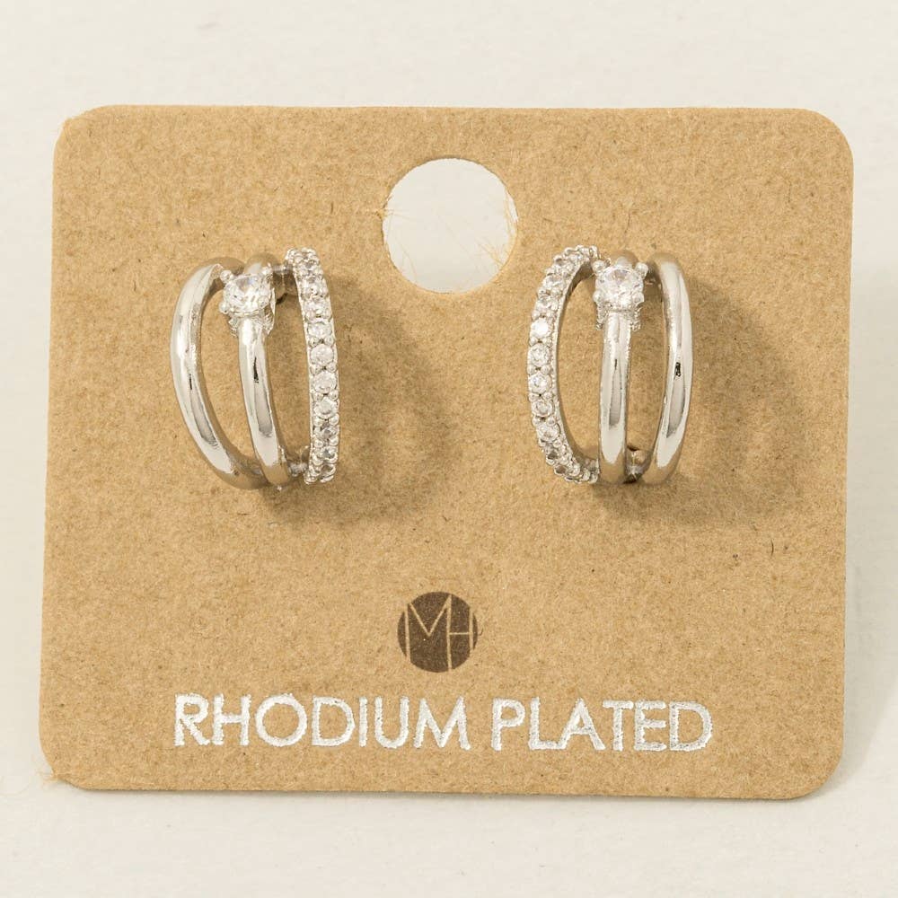 Layered Huggie Earrings