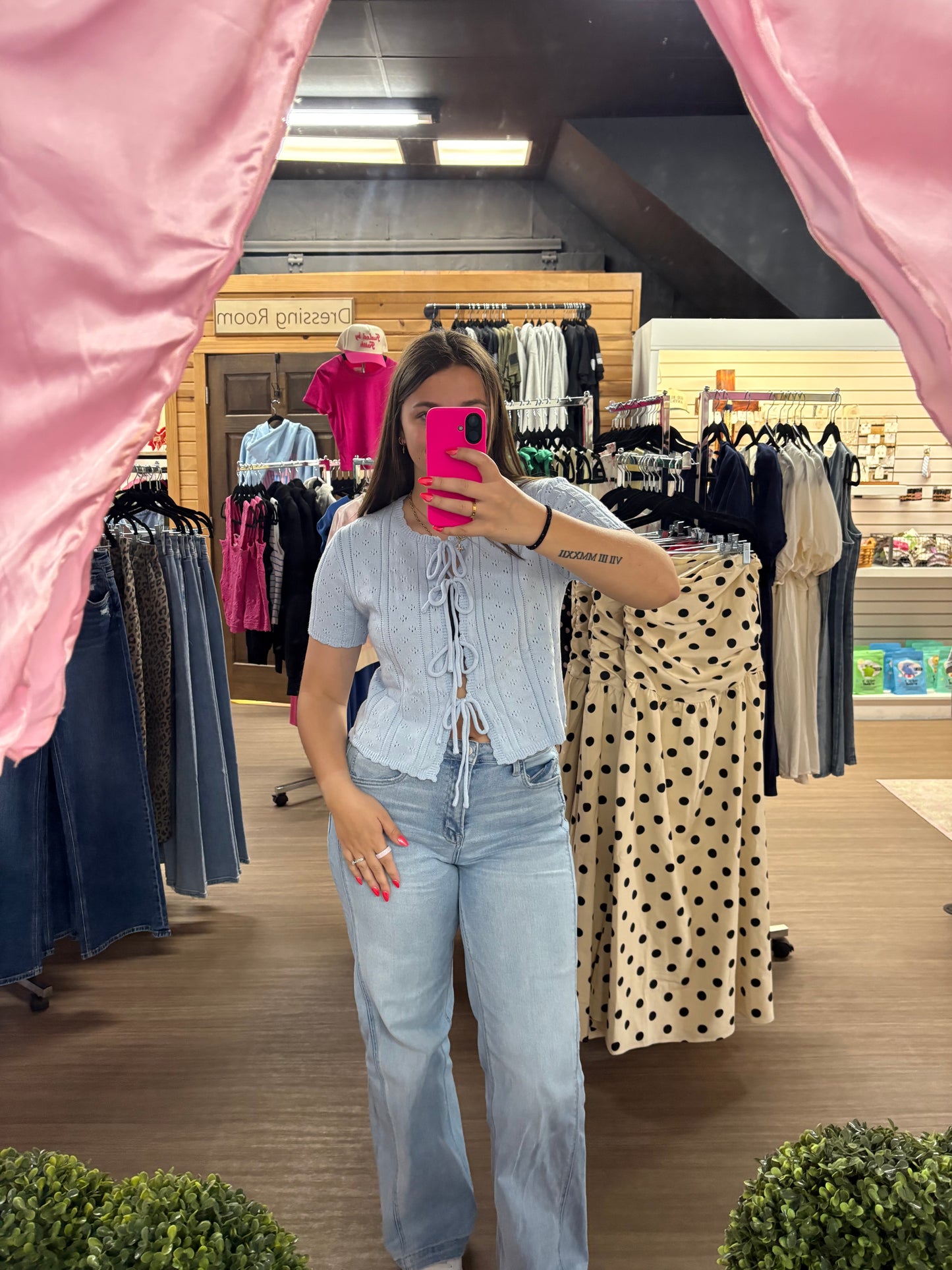Scalloped Tie Top
