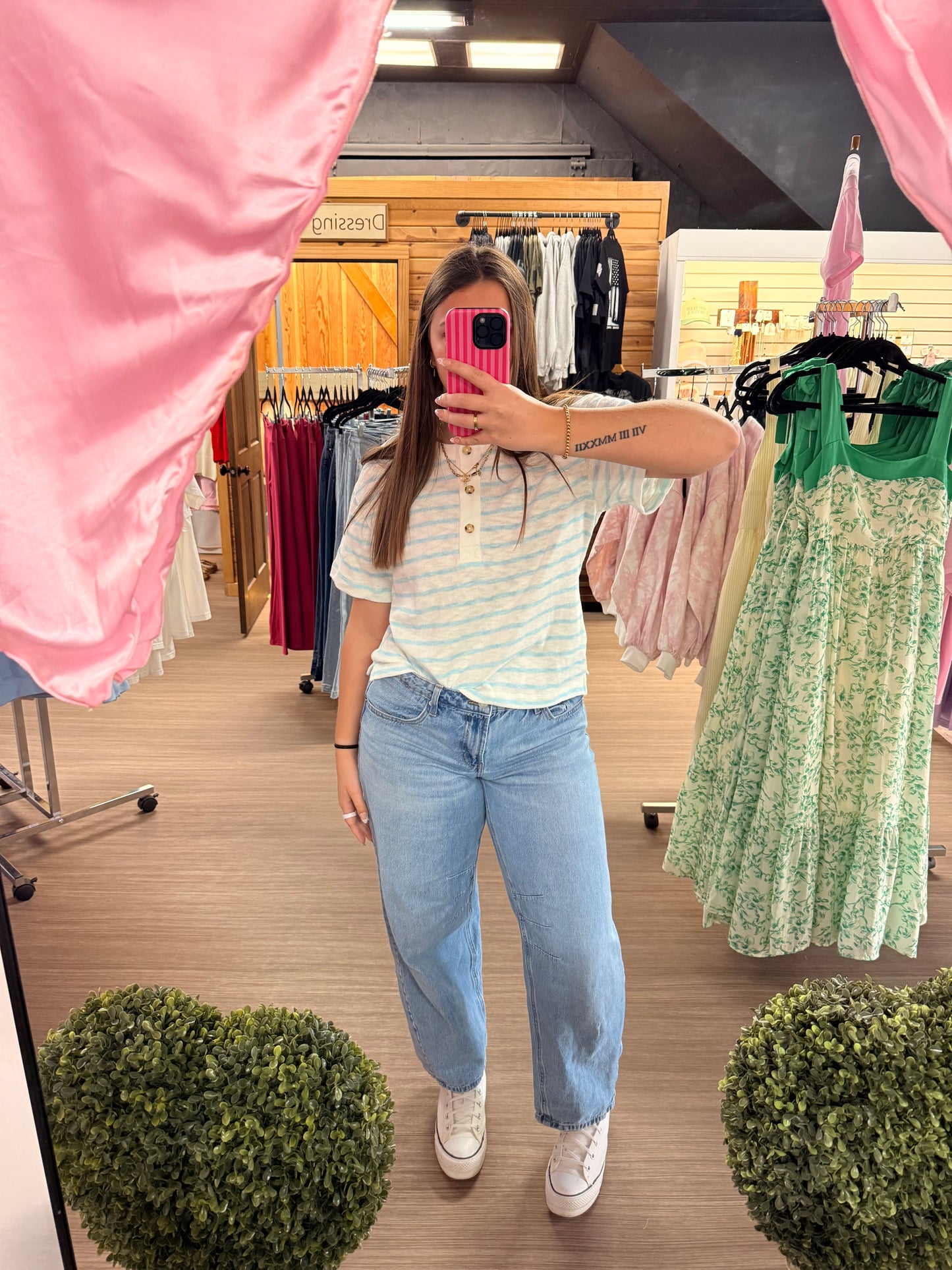 Blue Striped Button Up