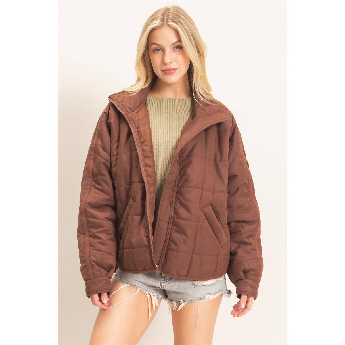 Quilted Collar Jacket