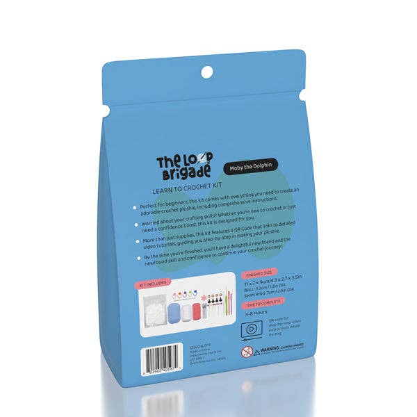 Mini Crochet Kit - Moby the Dolphin