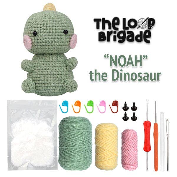 Mini Crochet Kit- Noah the Dinosaur