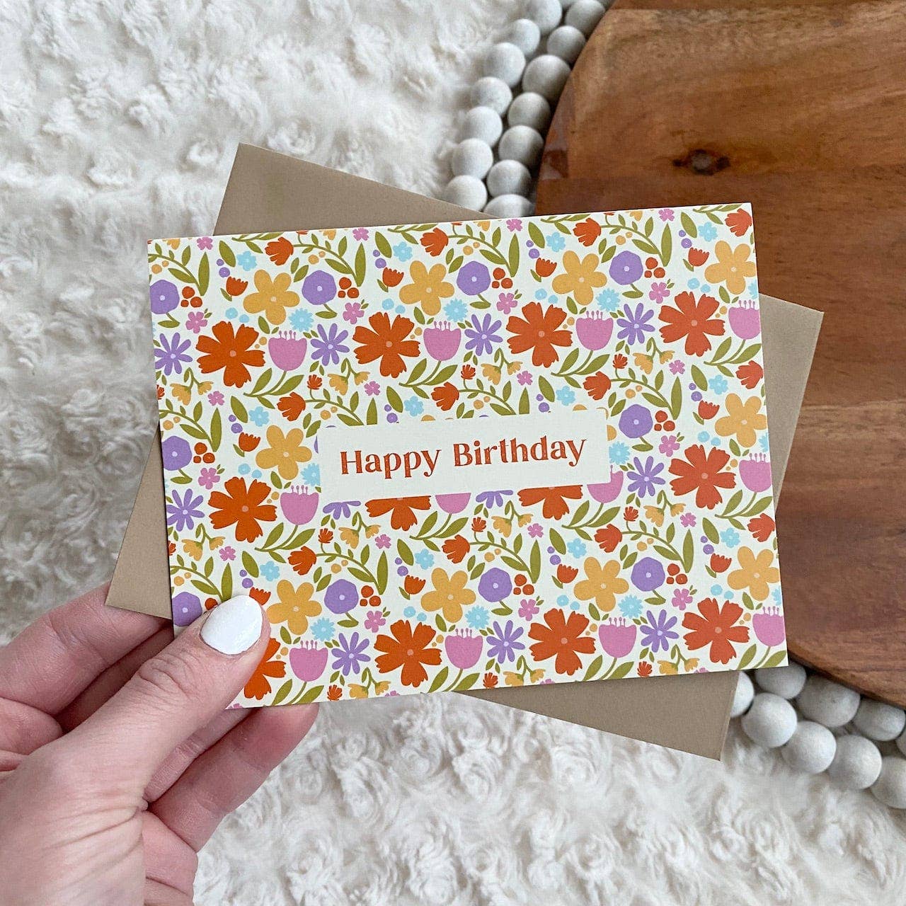 "Happy Birthday" Floral Card