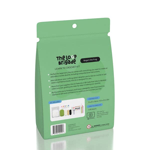 Mini Crochet Kit- Bogart the Frog