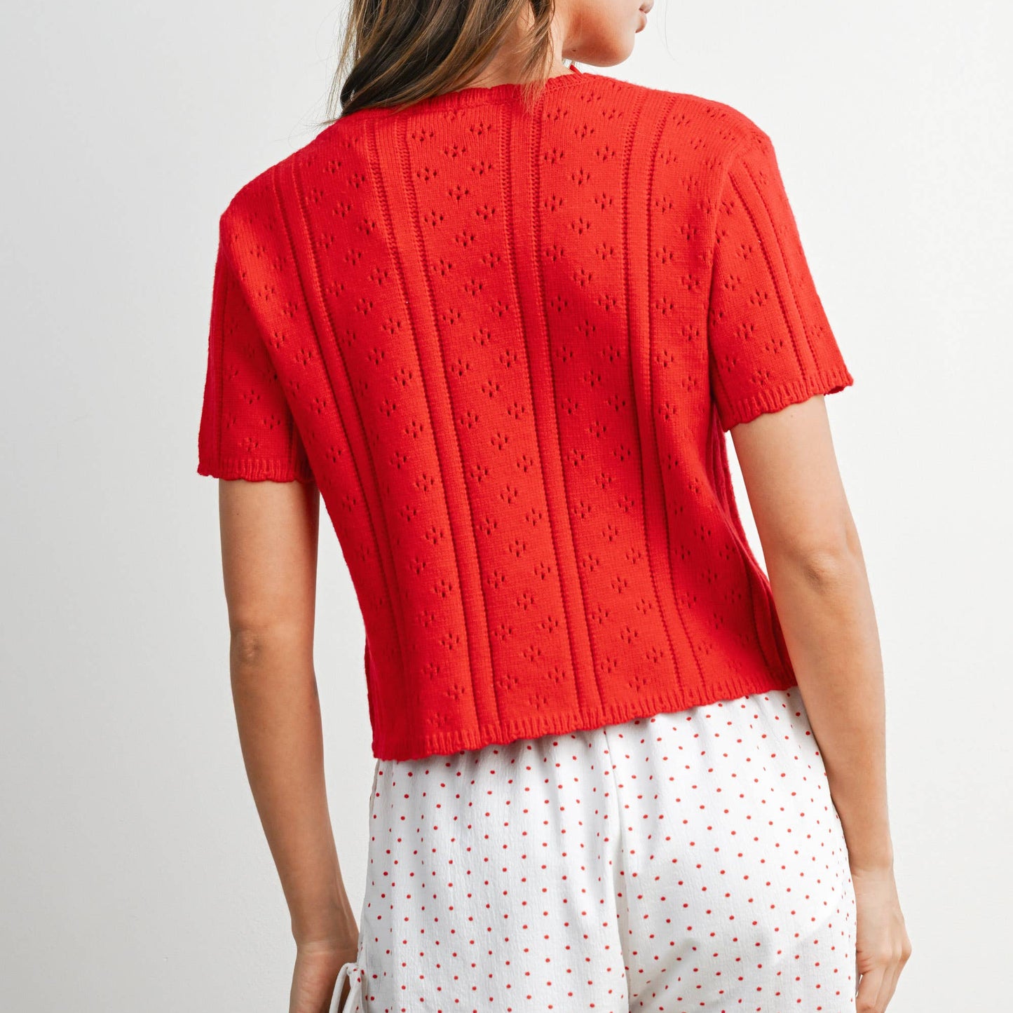Scalloped Tie Top