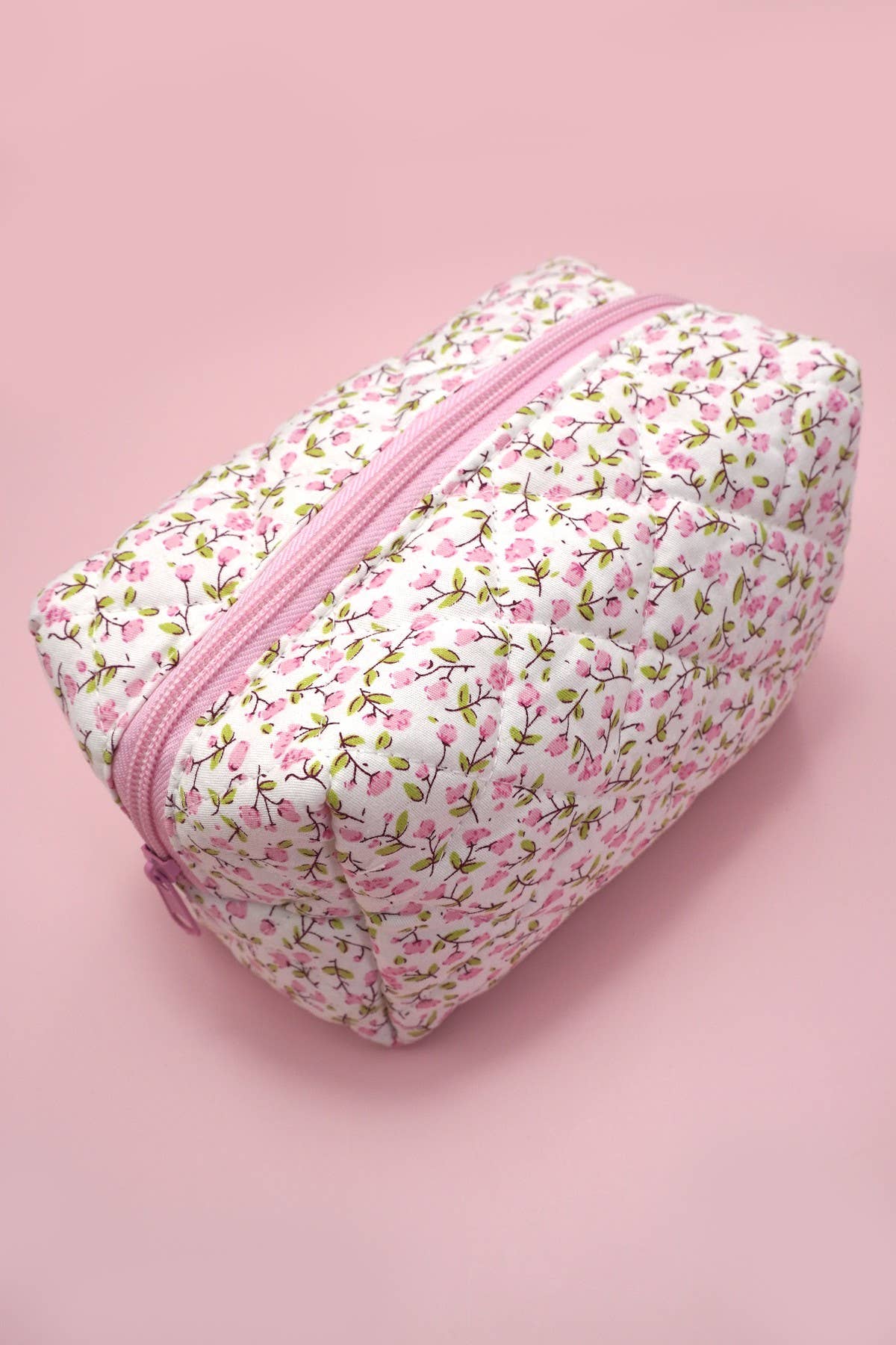 Quilted Floral Pouch