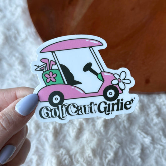 Golf Cart Girlie Sticker
