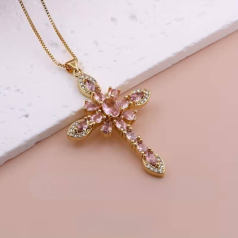 Crystal Cross Necklace