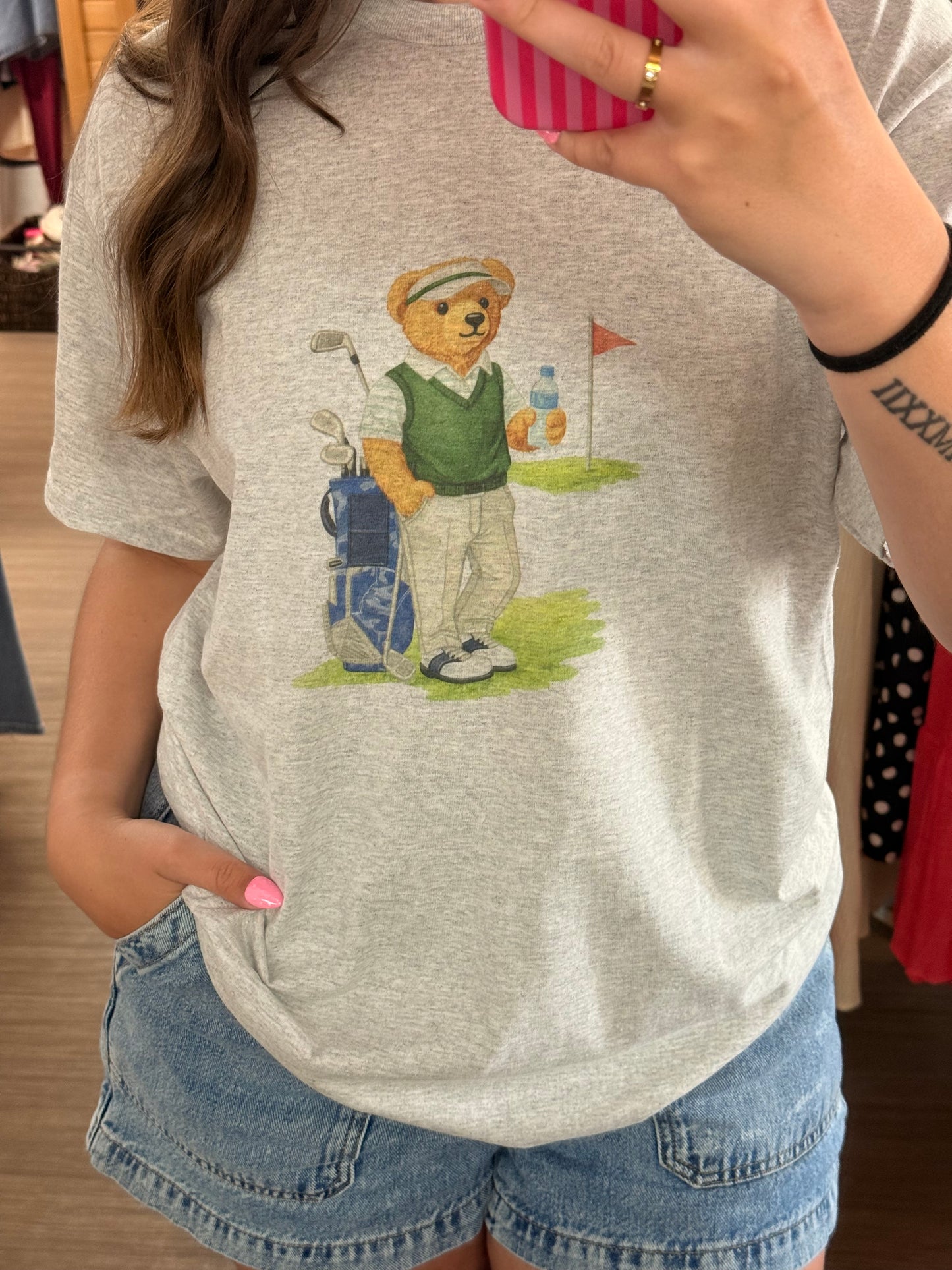 Golfing Teddy Bear Tee