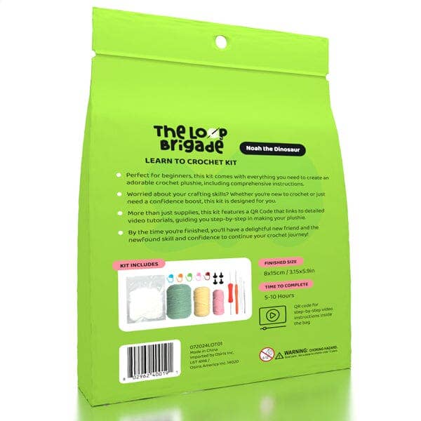 Mini Crochet Kit- Noah the Dinosaur