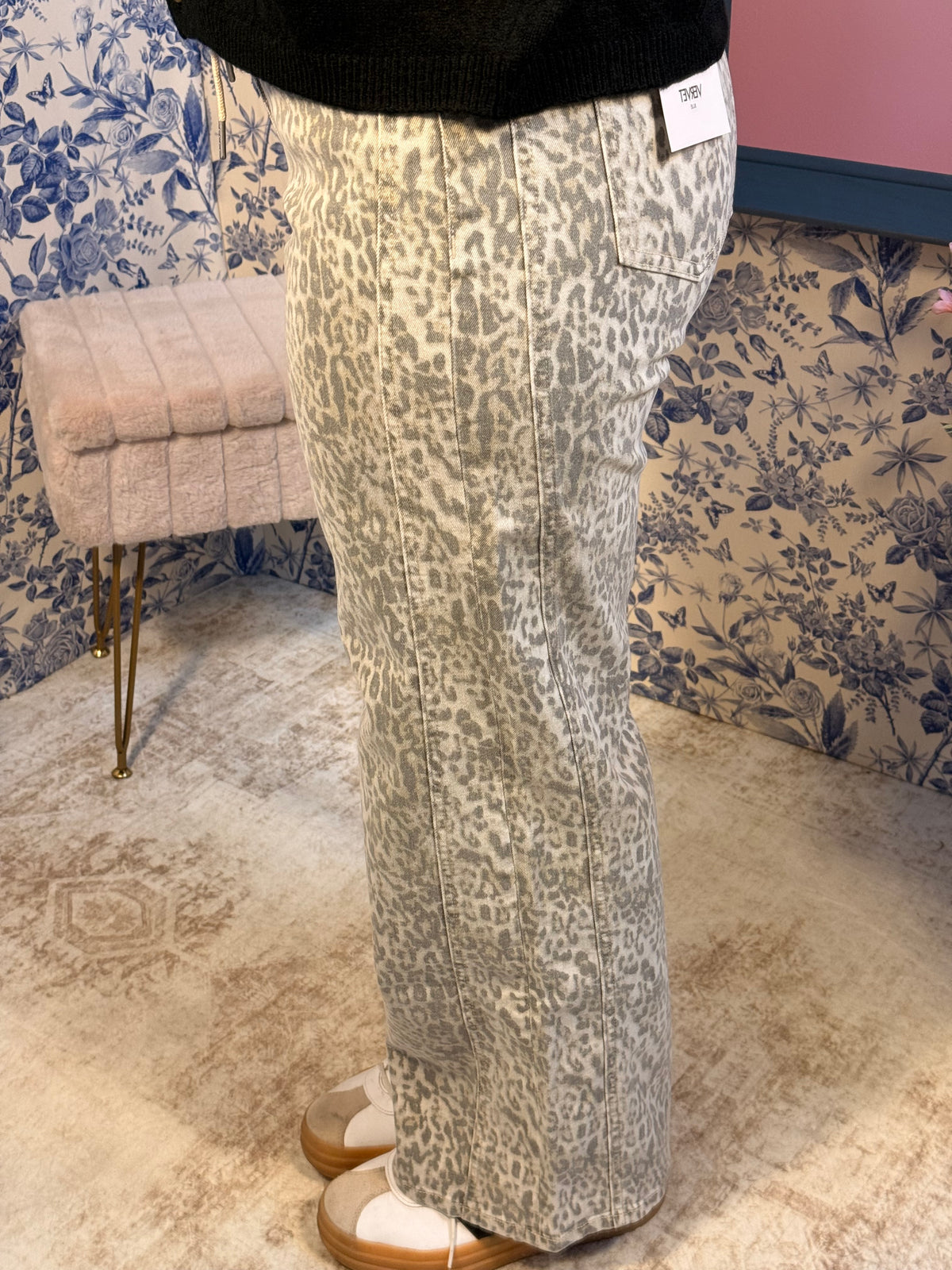 Grey Leopard Jeans