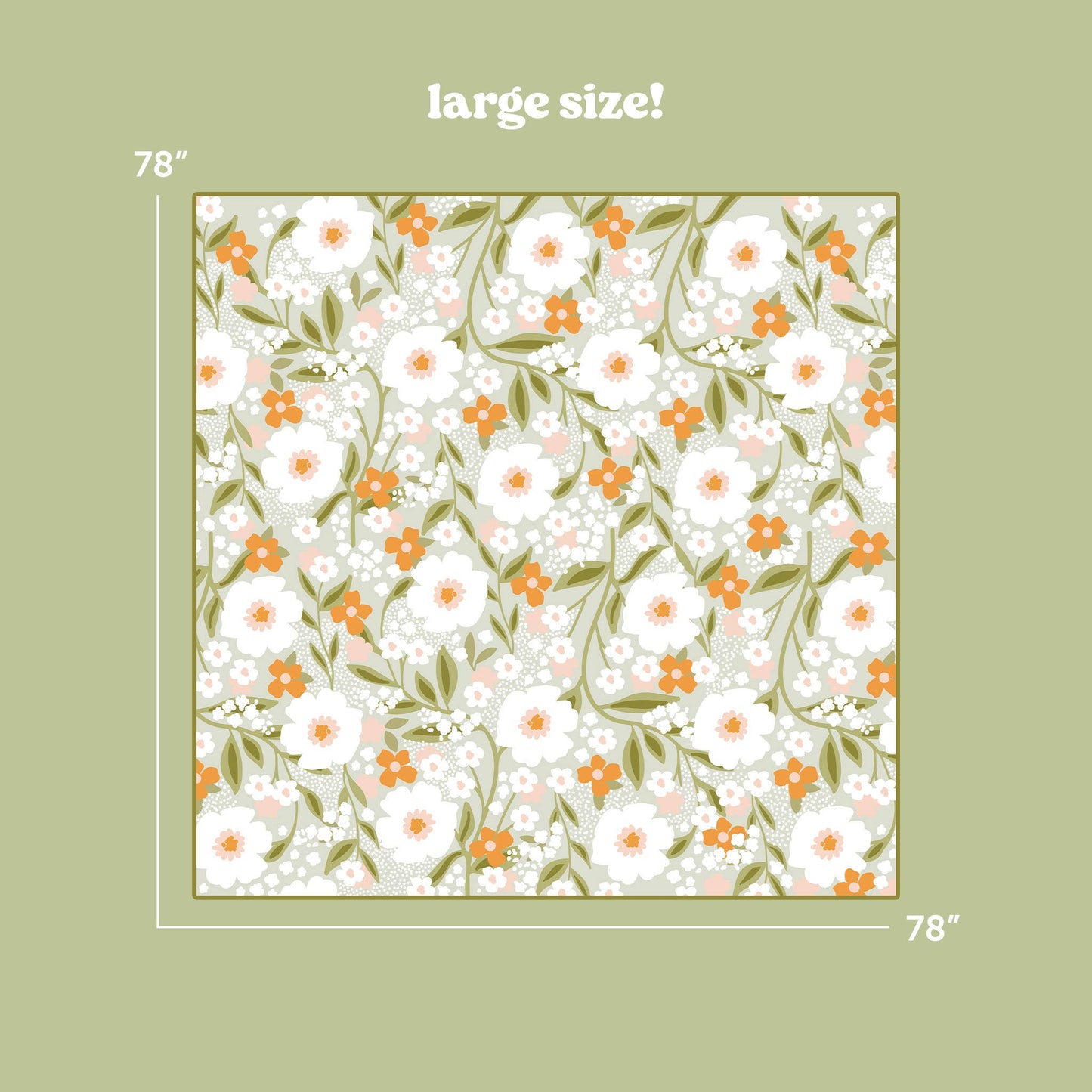 Quilted Blanket- Floral Sage