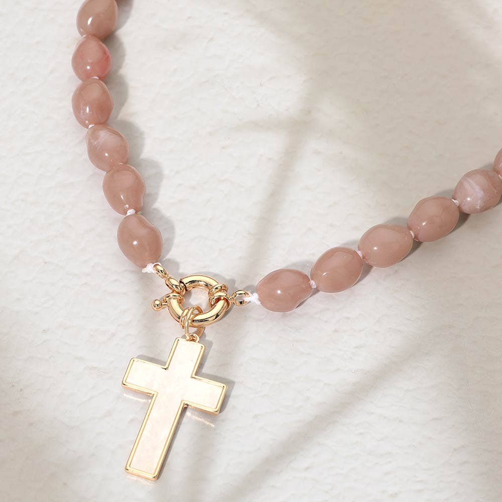 Cross Beaded Necklace