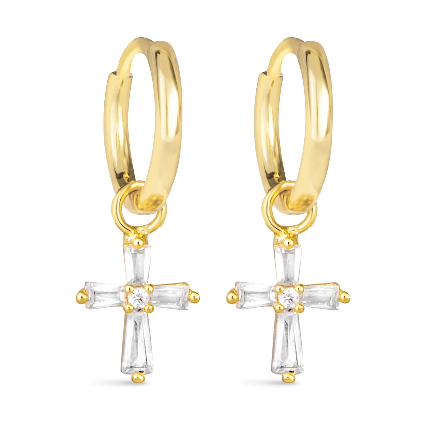 Cross Hoop Earring