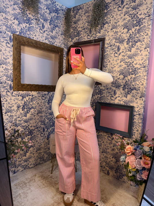 Pink Stripe Pants