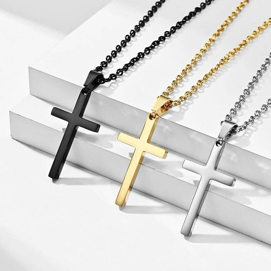 Mens Cross Pendant Necklace