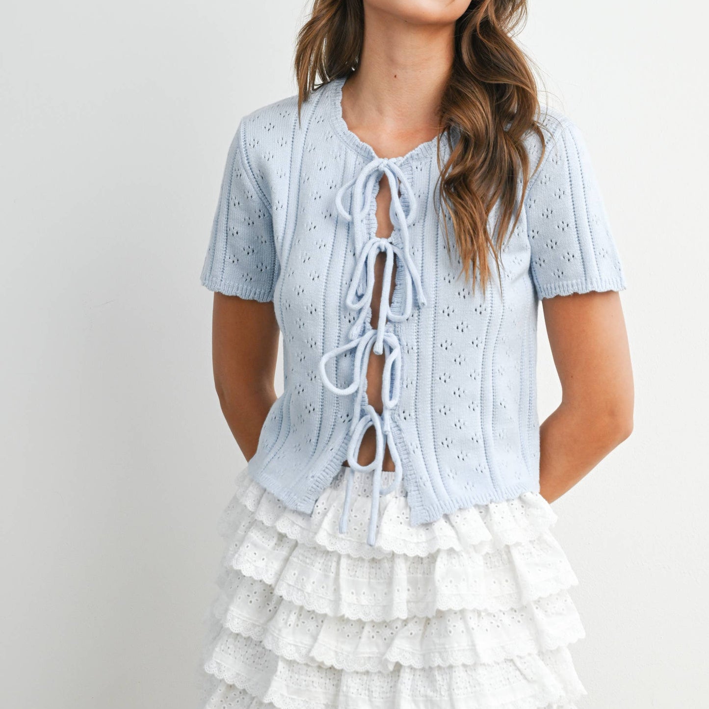 Scalloped Tie Top