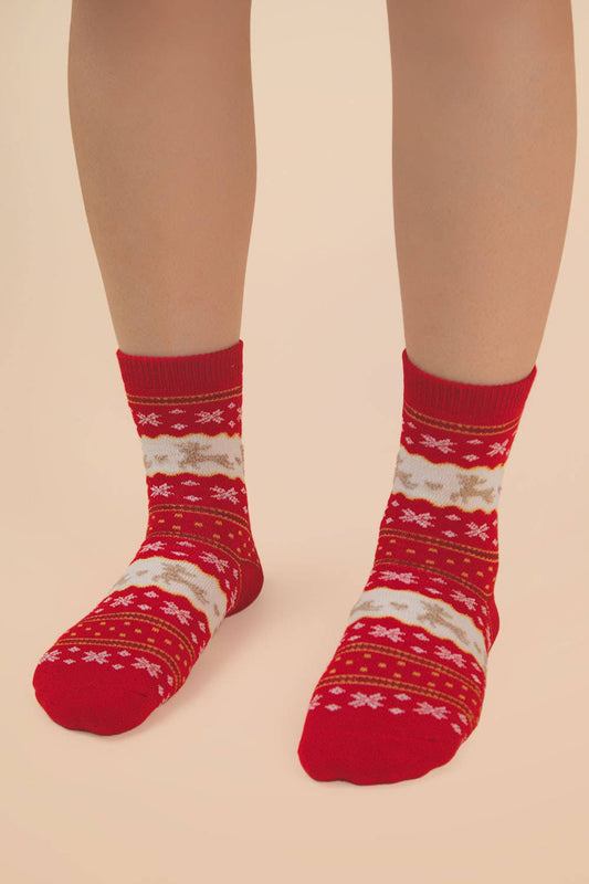 Christmas Crew Socks: Red / OS