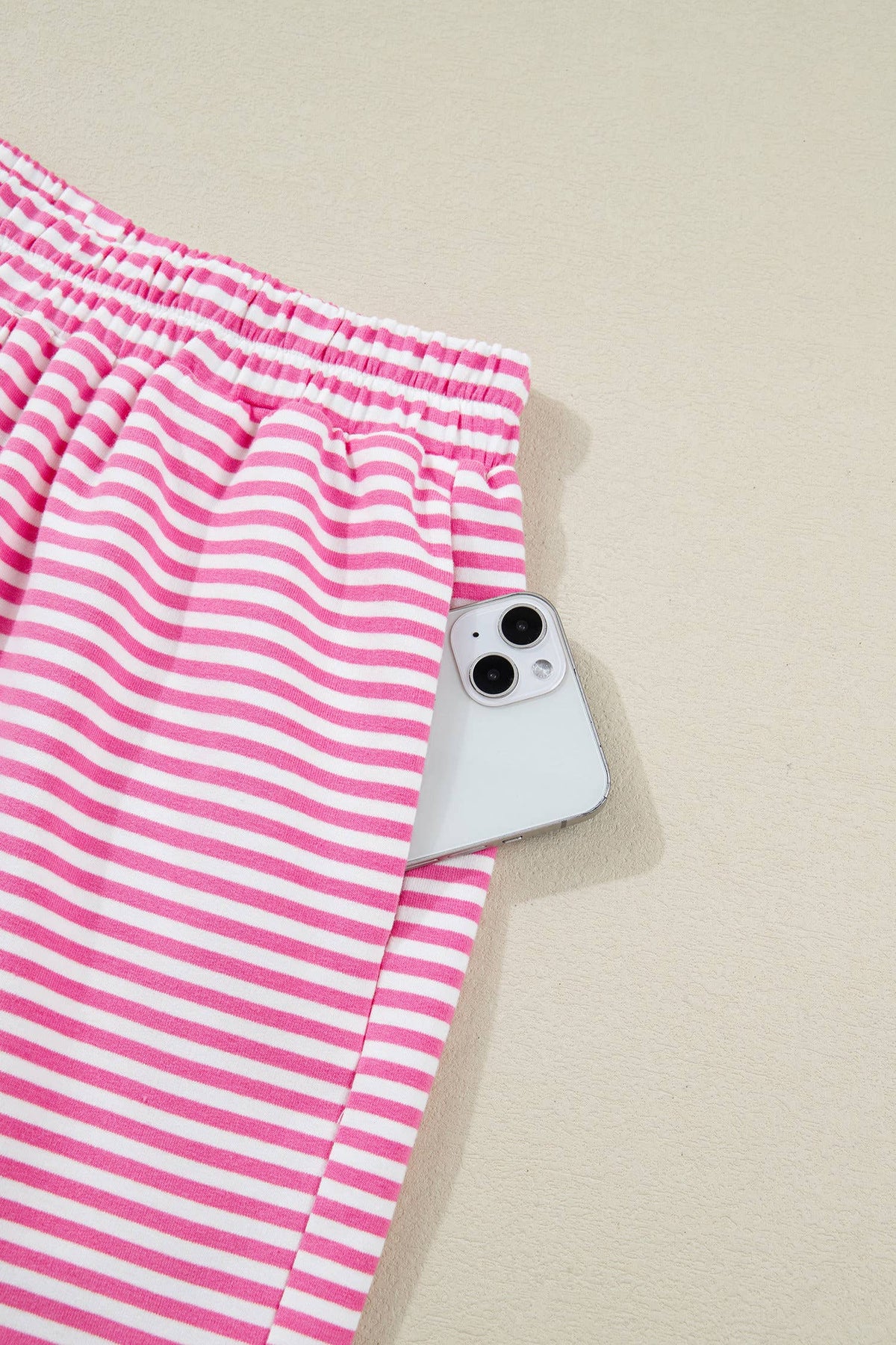 Pink Stripe Mock Neck Set