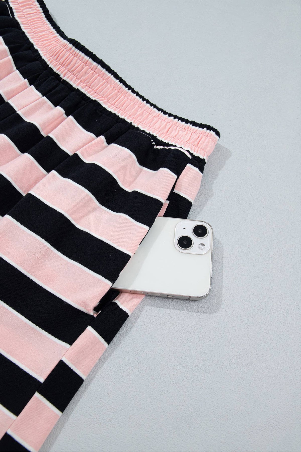Pink & Black Stripe Set