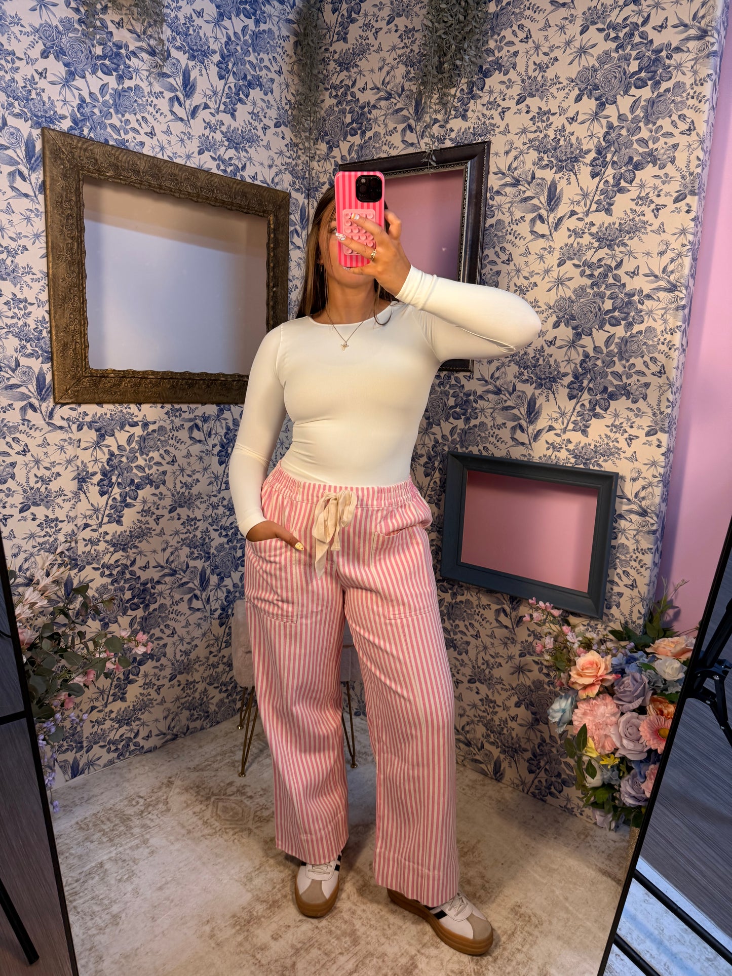 Pink Stripe Pants