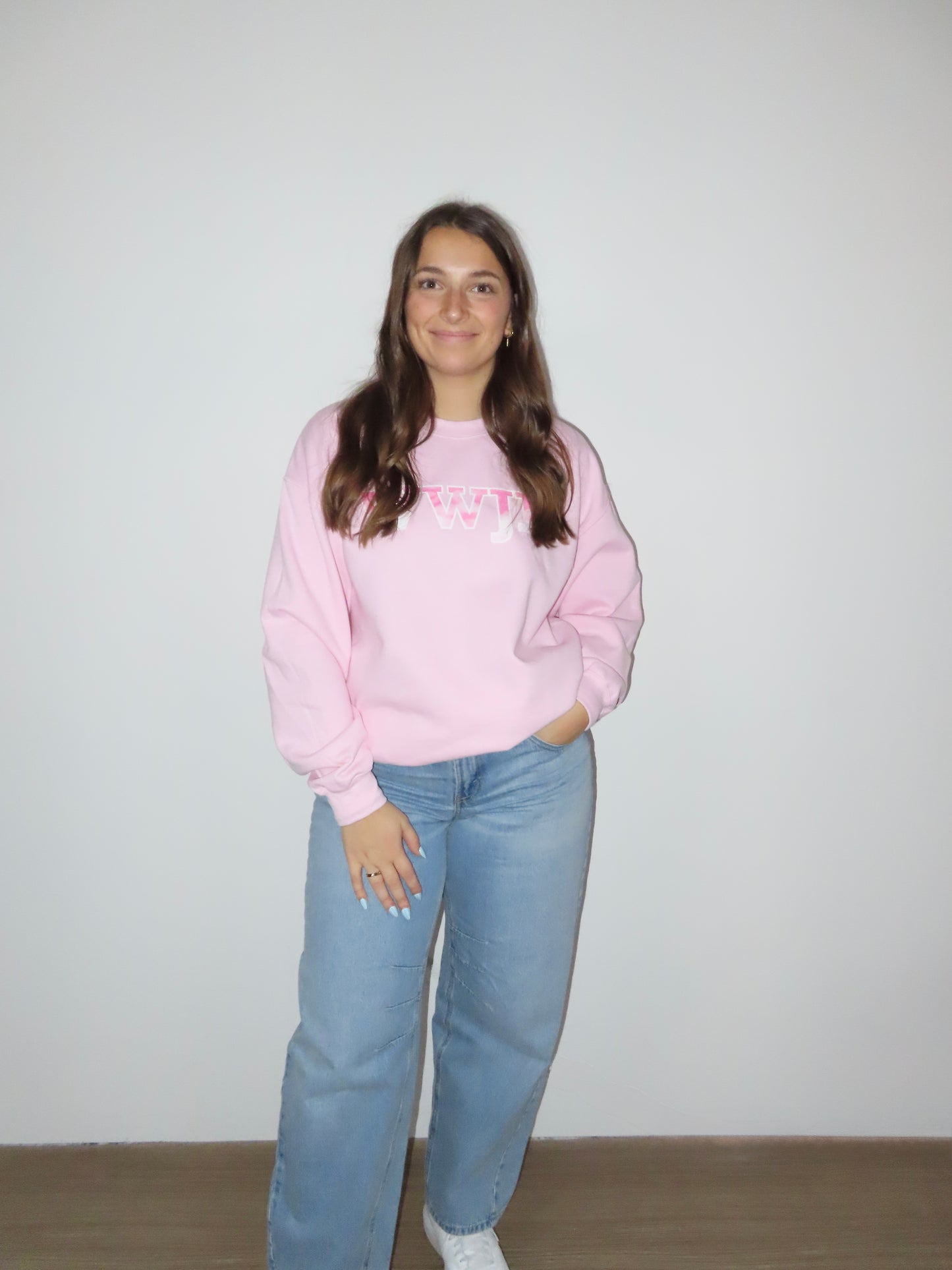 WWJD Pink Skies Crewneck
