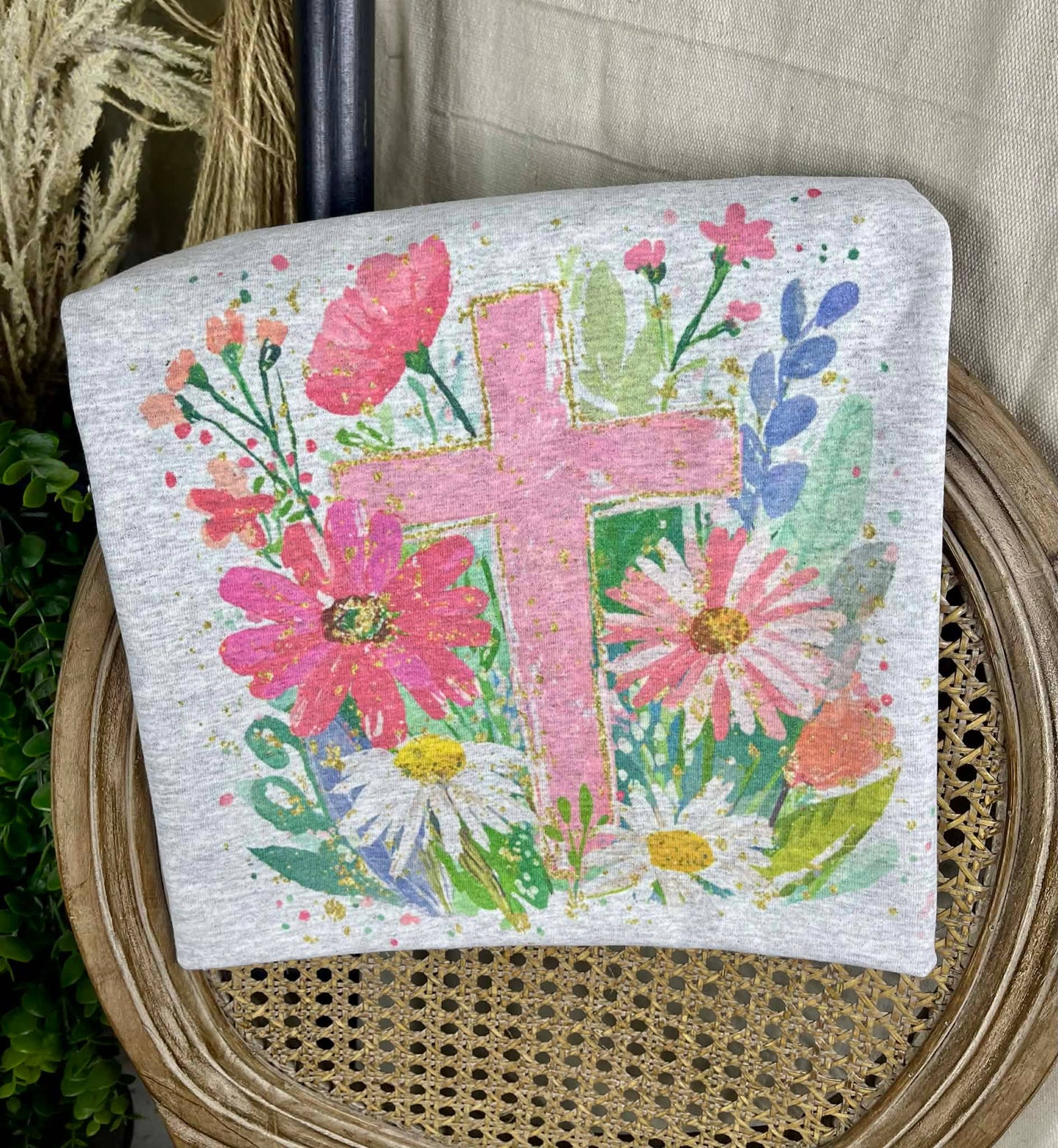 Cross and Flowers Tee