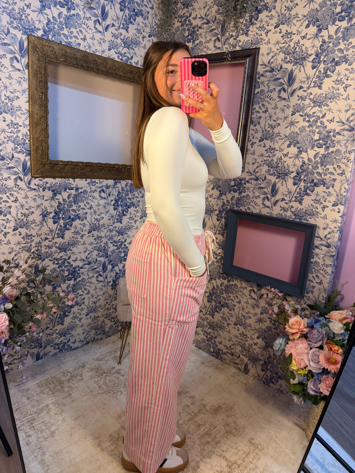 Pink Stripe Pants