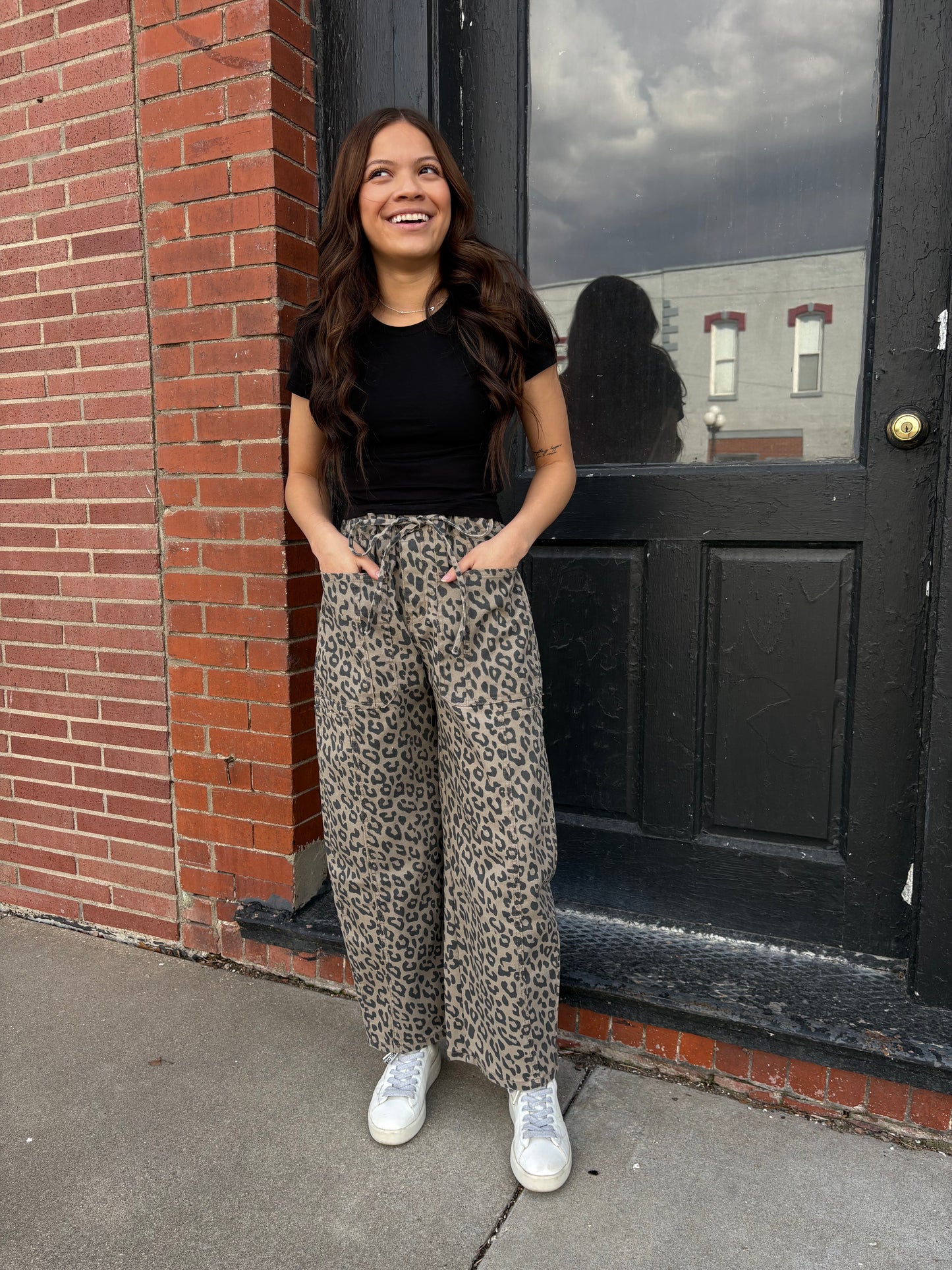 Leopard Wide Leg Pant