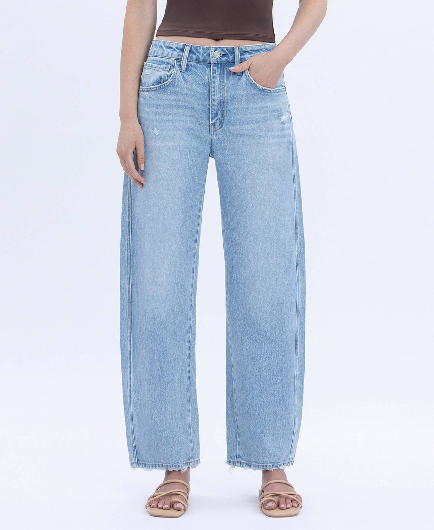Light Wash Barrel Jean