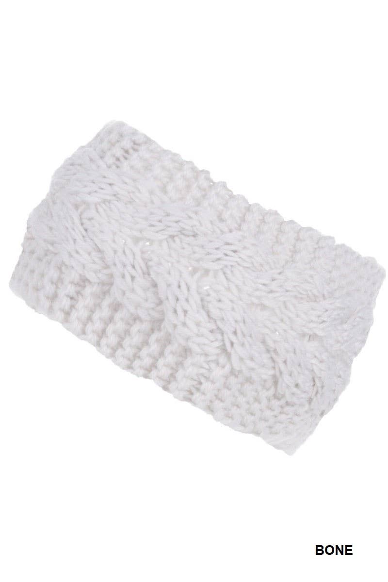 Cable Knitted Headband Warmer