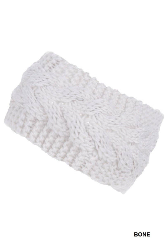 Cable Knitted Headband Warmer